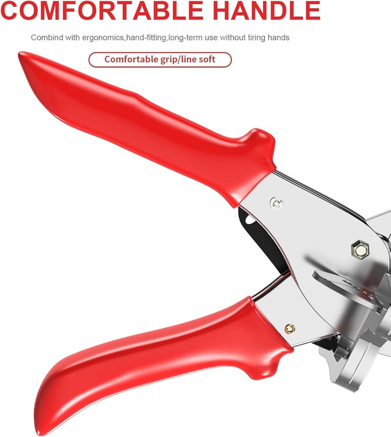 GARTOL Ratchet Miter Shears for Angular Cutting Molding Crafting, Shoe Molding & Quarter Round Cutting Tool Miter Cutter, Adjust at 45-135 Degree Multi-Angle Cutter Hand Tool for Soft Wood, PVC, MDF - Image 4
